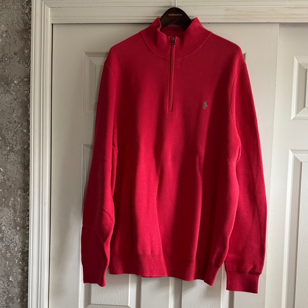 Polo Ralph Lauren Red Zip-Up Sweater